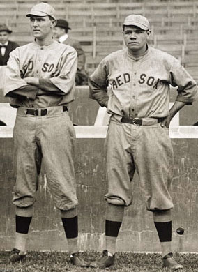 Red Sox P Ernie Shore and Babe Ruth